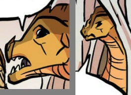 Sandflüglerbote der von einer Drachenbissschlange berichtet.png